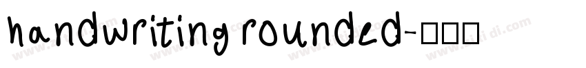 handwriting rounded字体转换